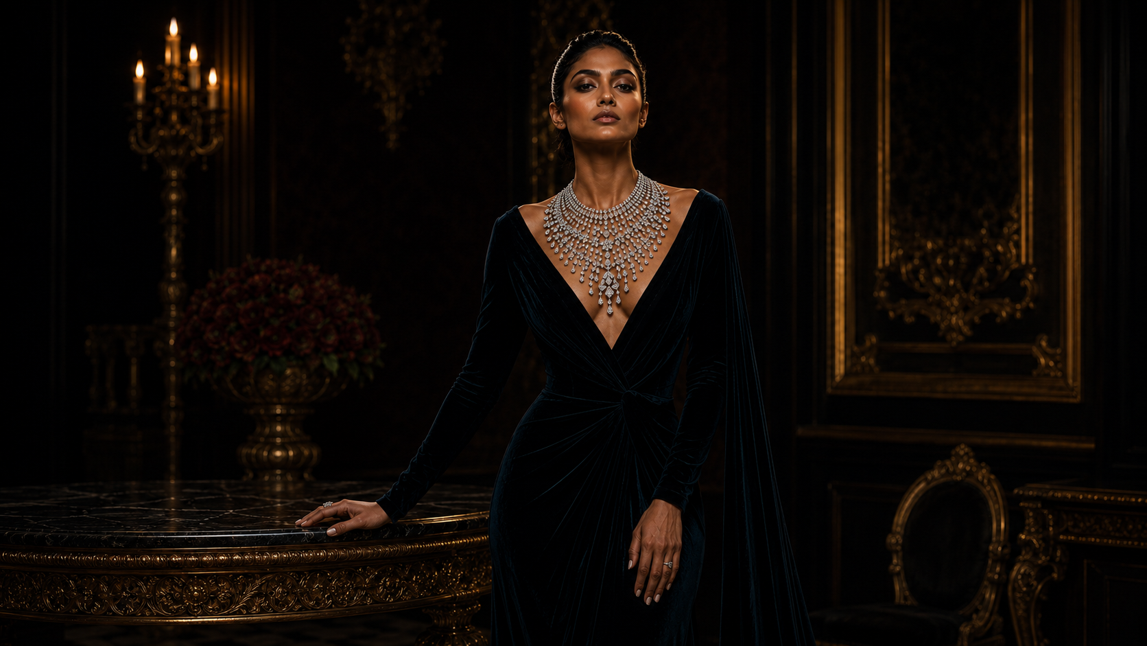 Maharani Cascade Necklace View 1